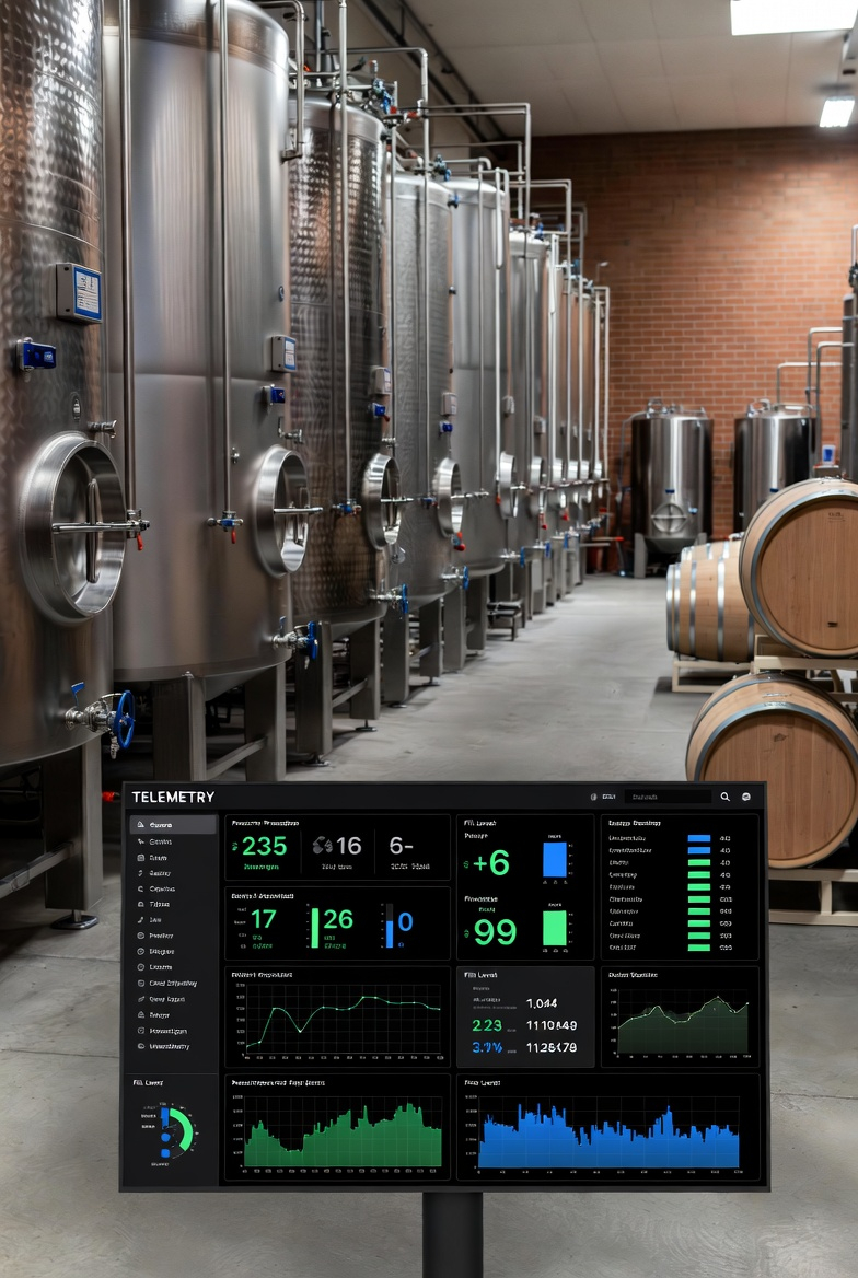 Painel da operacao com dispositivos, indicadores e integracoes
