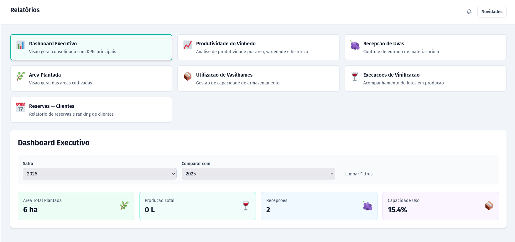 Dashboard Executivo